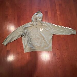 American Eagle Outfitters Men's Olive Hoodie